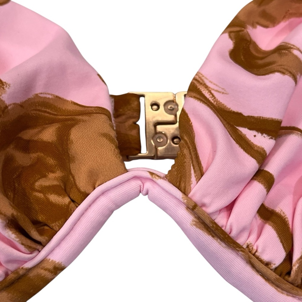 Anthropologie Seafolly Rococo Ruched Split Wire Floral Blossom Bikini Top 4 US - Picture 6 of 13